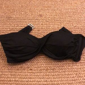 Black Strapless Bikini Top